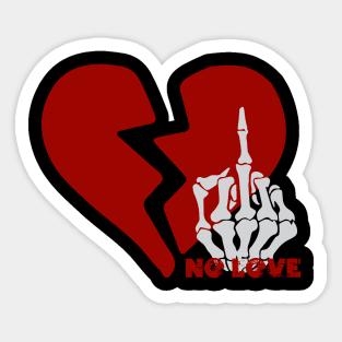 No love again - Broken heart Sticker